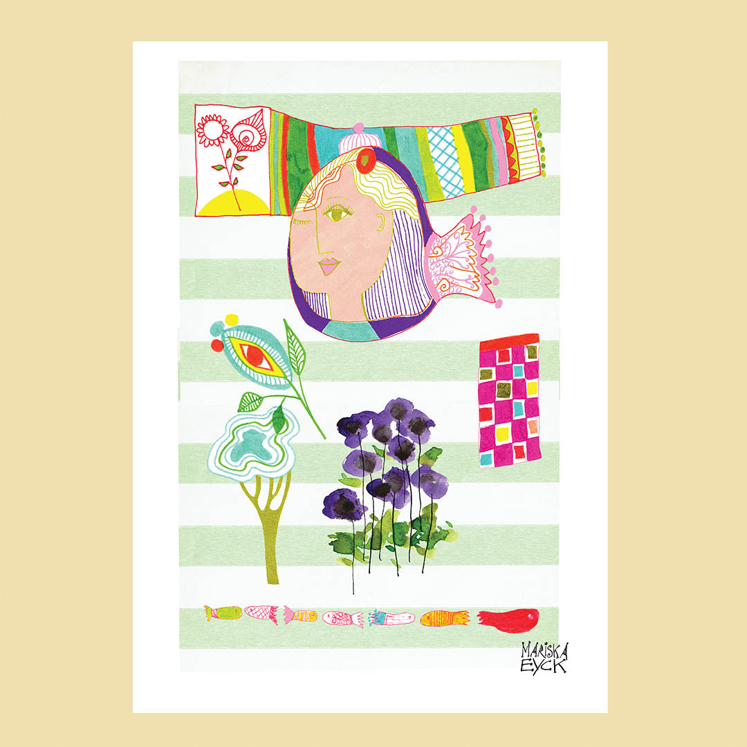 Fish face, fine art giclée print
