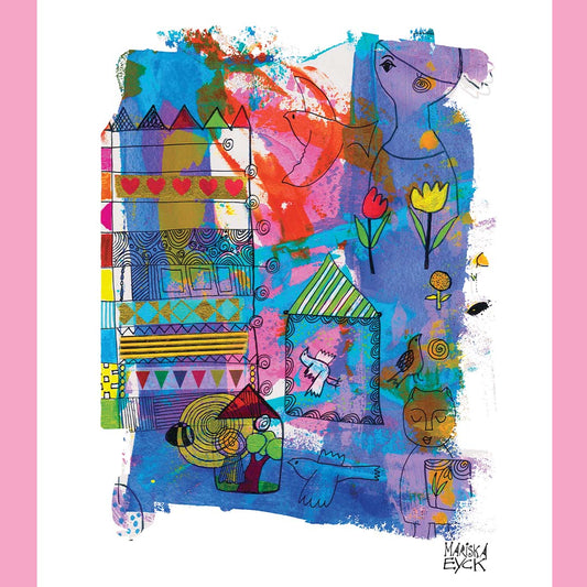 Birds all over the place, fine art giclée print