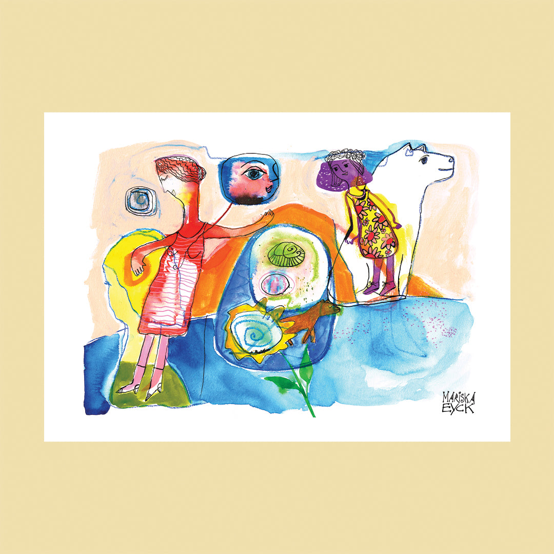 Dancing girl, high quality fine art print