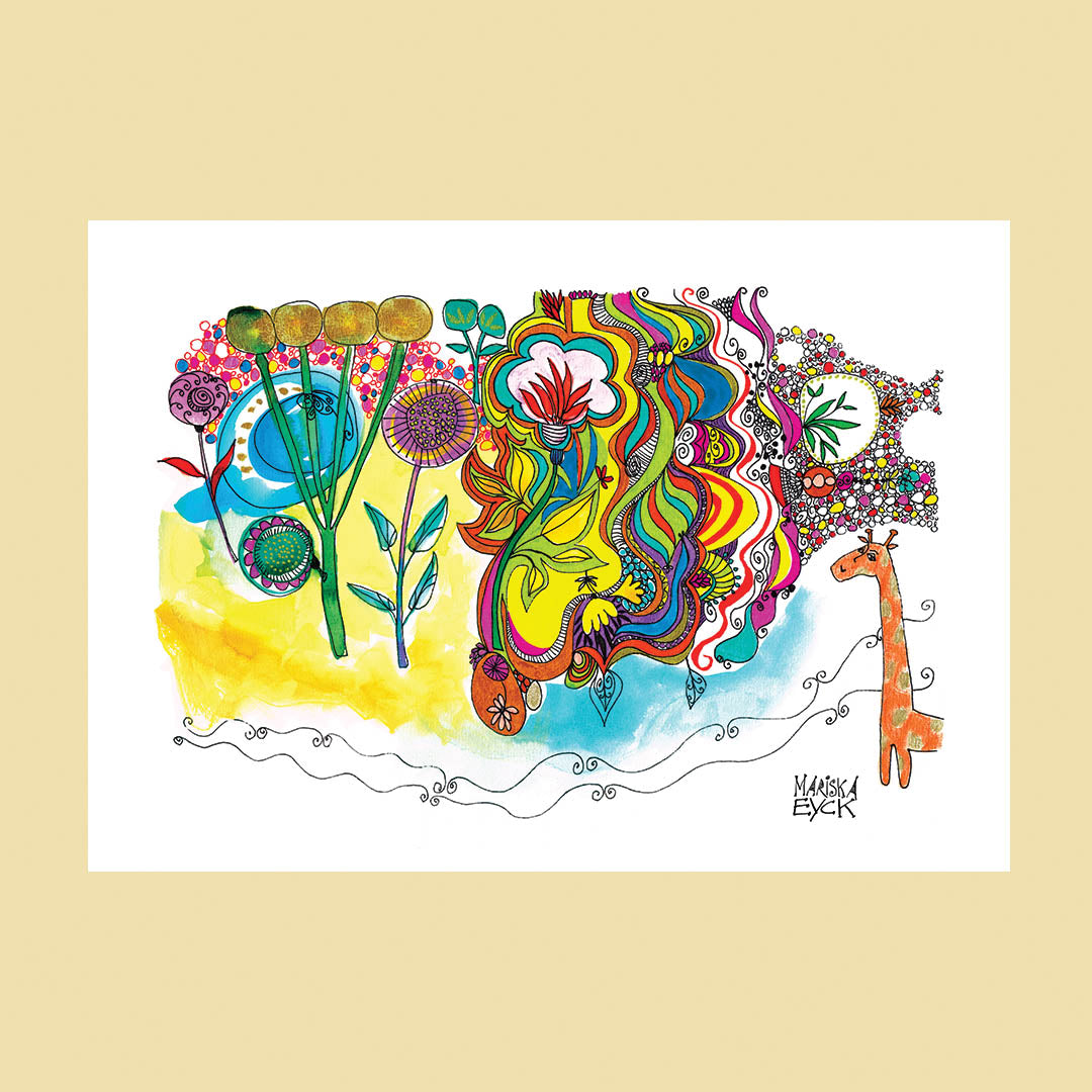 Giraffe, fine art giclé print