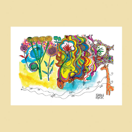 Giraffe, fine art giclé print