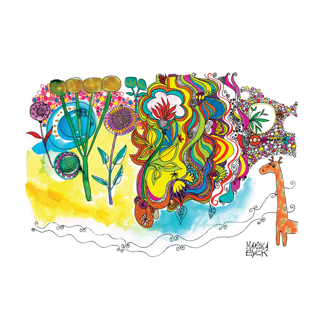 Giraffe, fine art giclé print