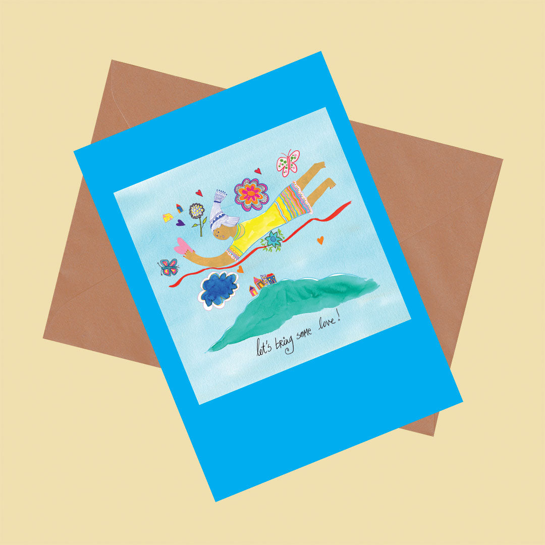 Let's bring some love, Happy Colorful Greeting Card