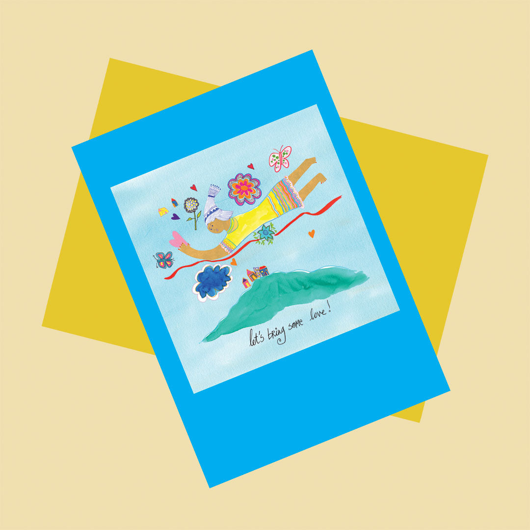 Let's bring some love, Happy Colorful Greeting Card