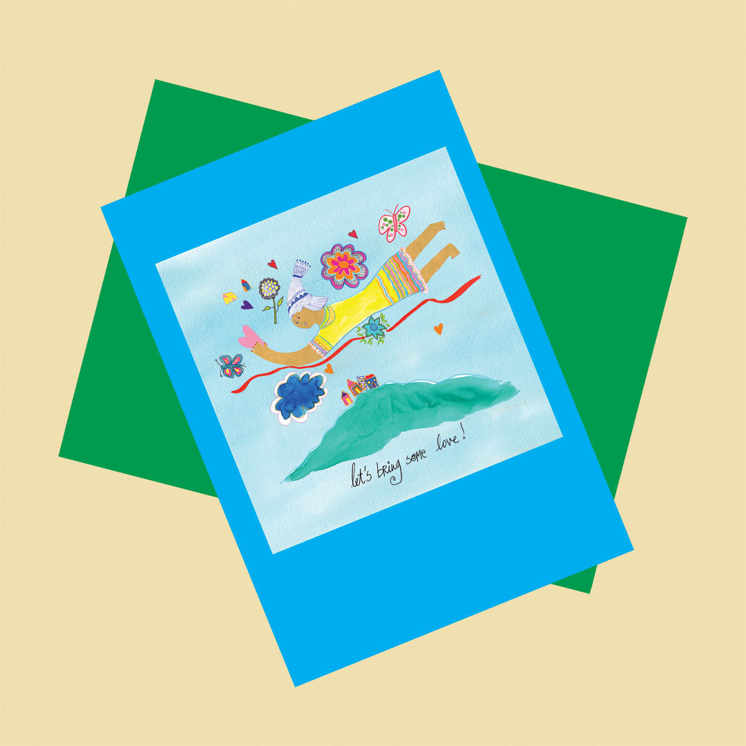 Let's bring some love, Happy Colorful Greeting Card