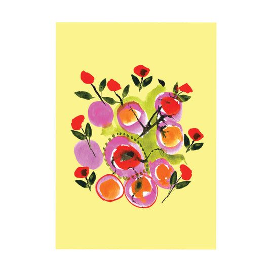 More flowers, please! Happy Colorful Greeting Card