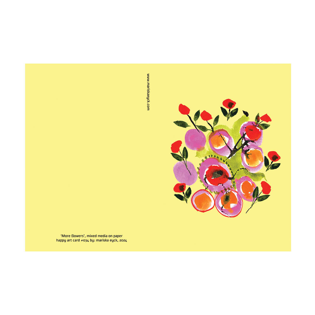 More flowers, please! Happy Colorful Greeting Card