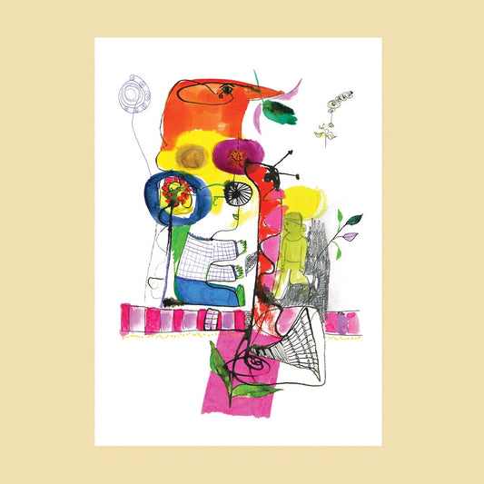 Creatures of this world. Happy Colorful Greeting Card