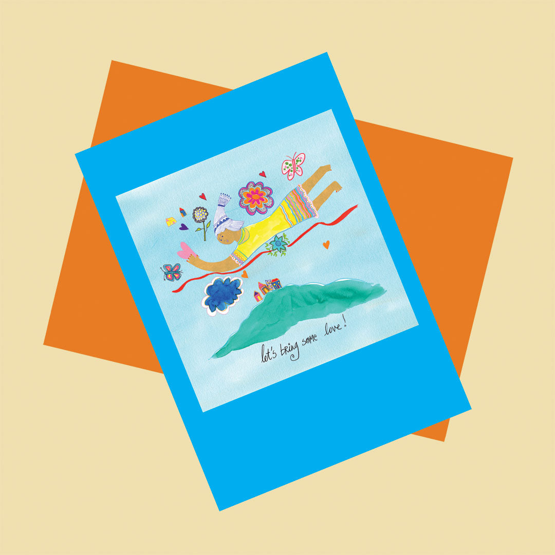 Let's bring some love, Happy Colorful Greeting Card