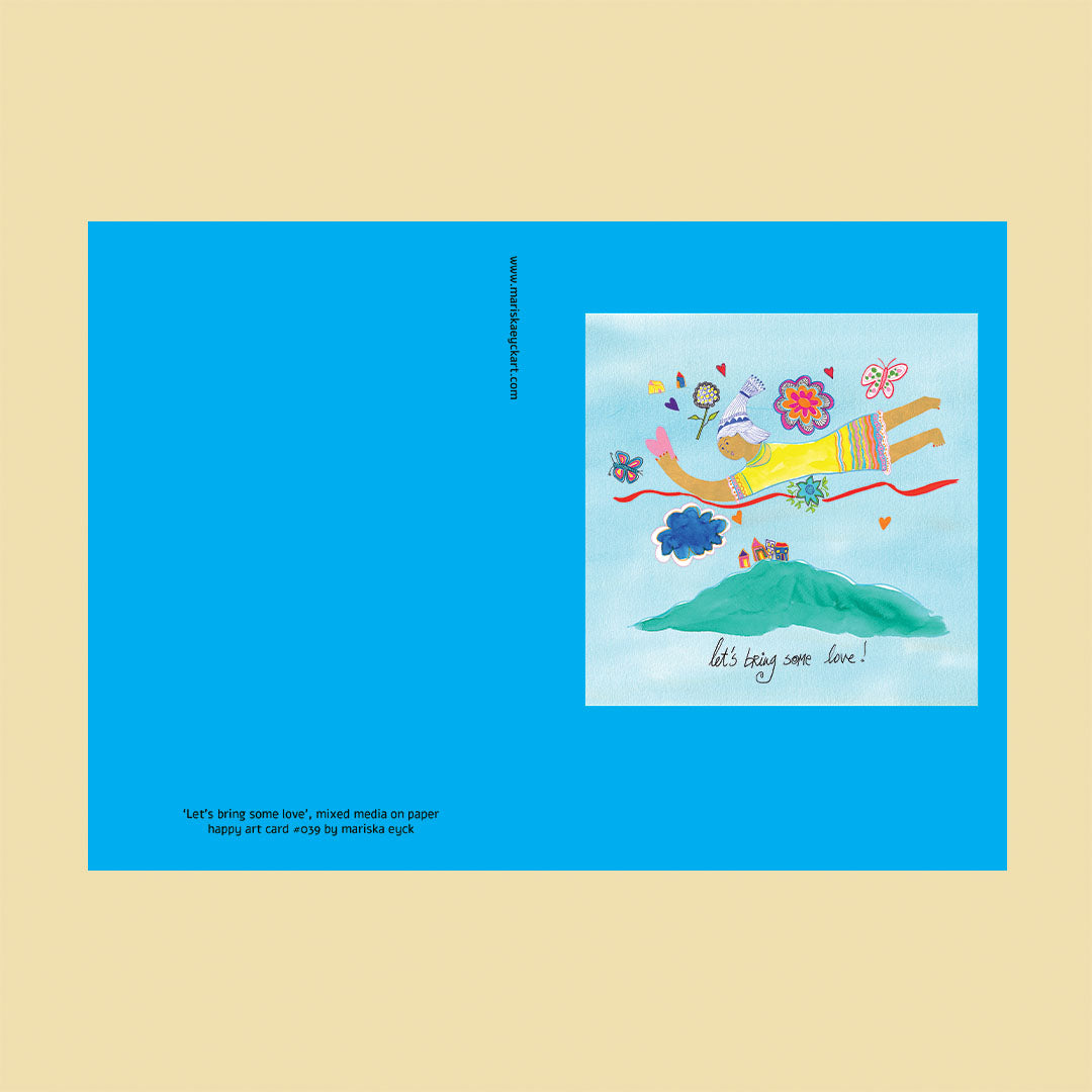 Let's bring some love, Happy Colorful Greeting Card