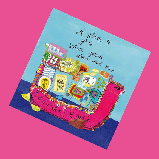 'a place to go to when you're down and out', a happy art zine
