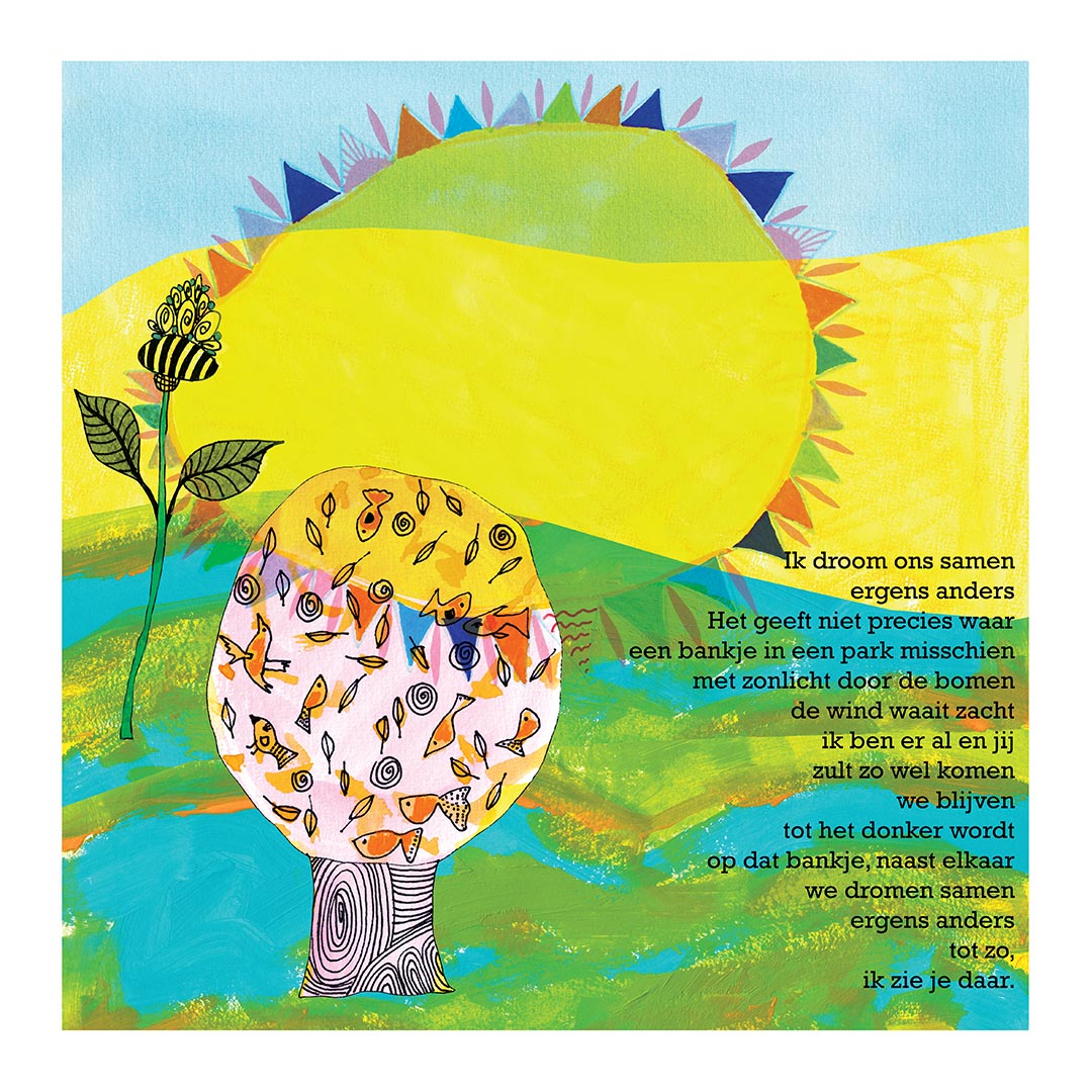 'WOLKEN', illustrated poems of Saar Breimer, a happy art zine