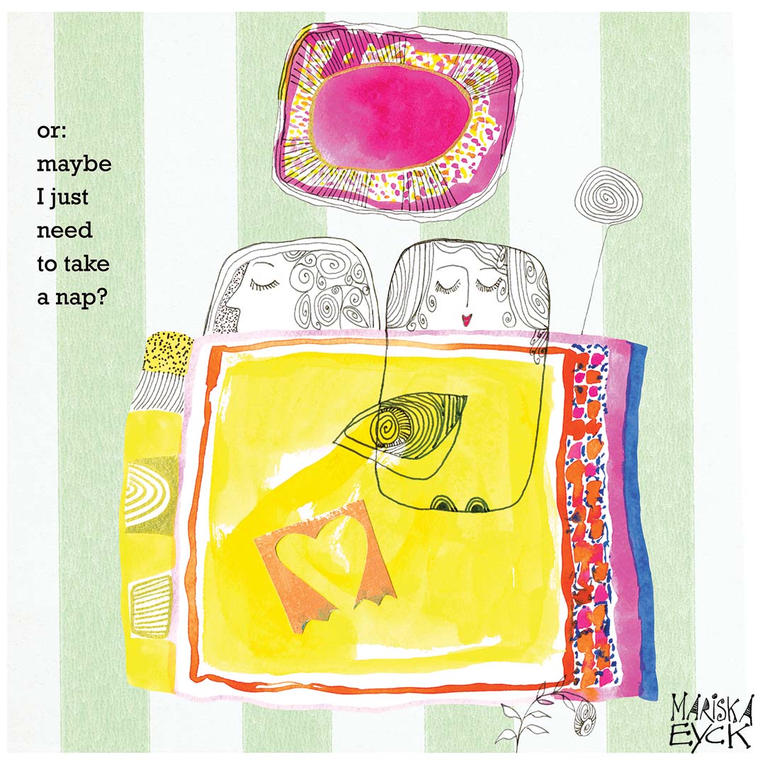 'a place to go to when you're down and out', a happy art zine
