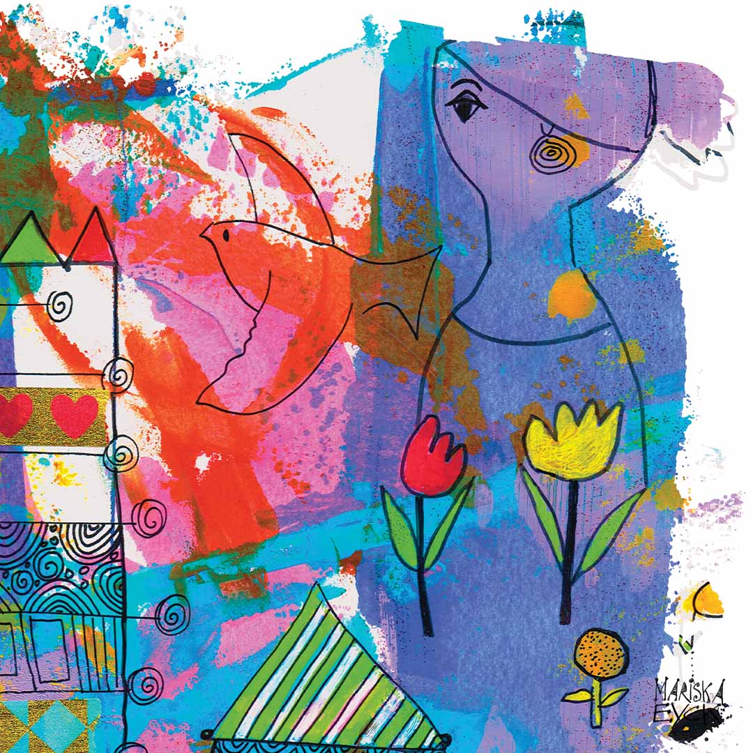Birds all over the place,  fine art giclée print