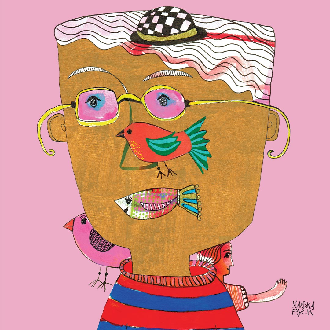 Fishing for compliments,  fine art giclée print