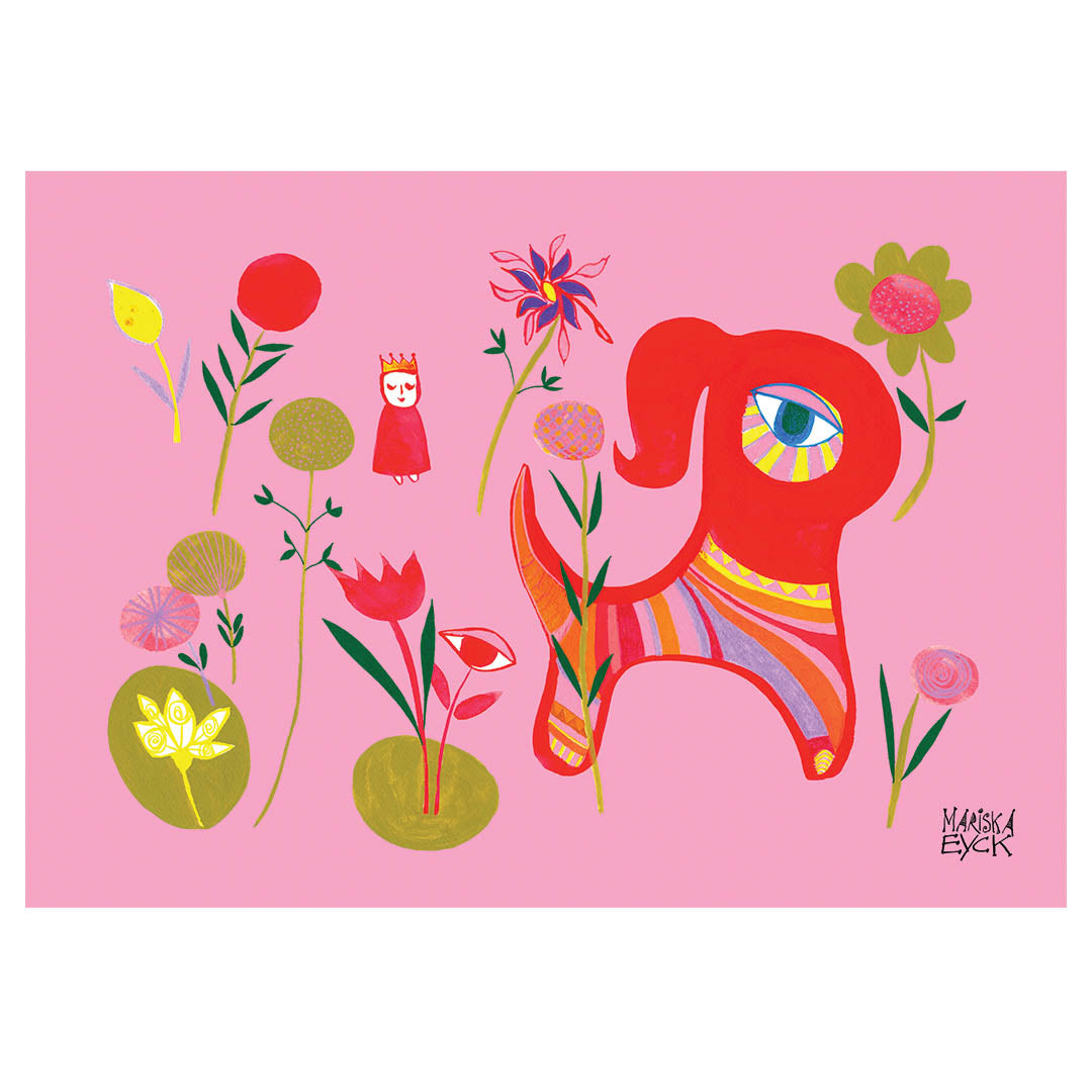 happy animal, fine art giclée print