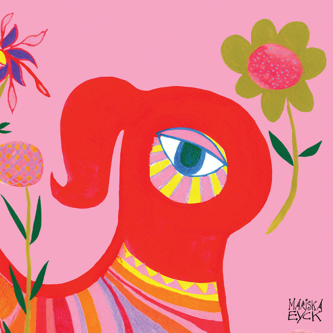 happy animal, fine art giclée print