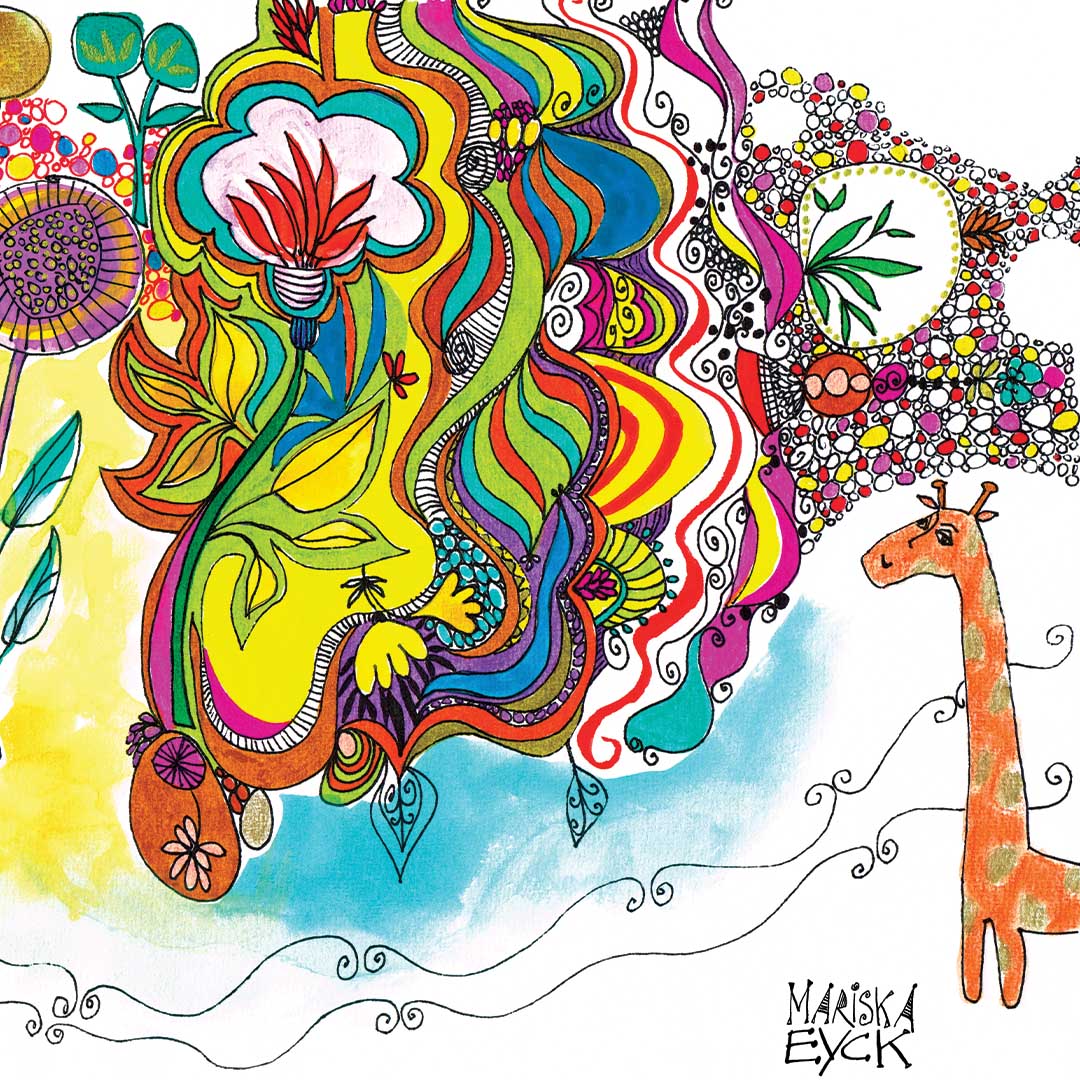 Giraffe, fine art giclé print