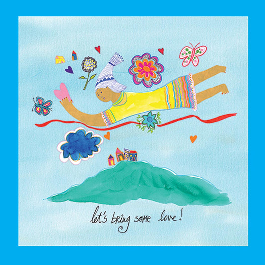 Let's bring some love, Happy Colorful Greeting Card