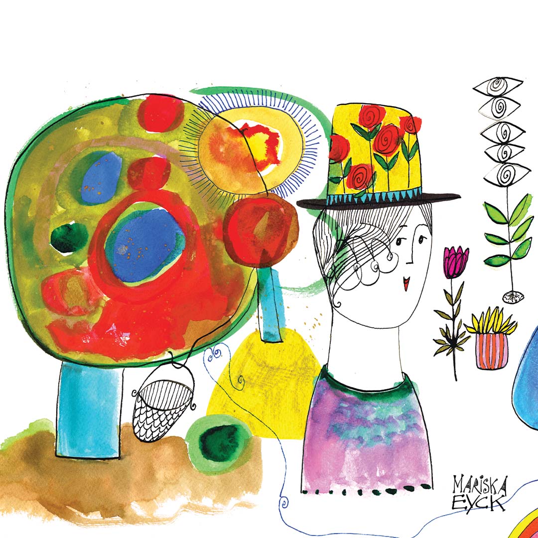 The happy hat, fine art giclée print