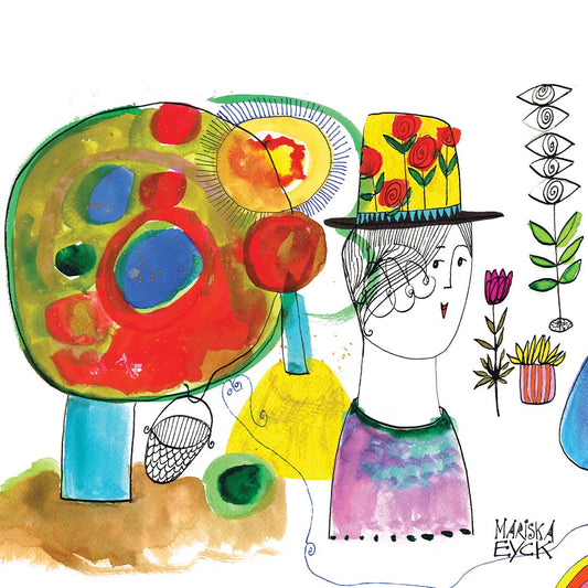 The happy hat, fine art giclée print