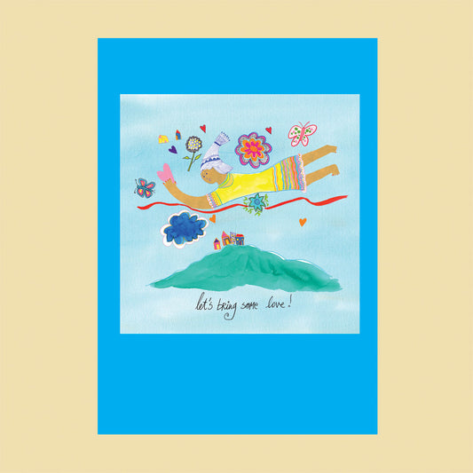 Let's bring some love, Happy Colorful Greeting Card